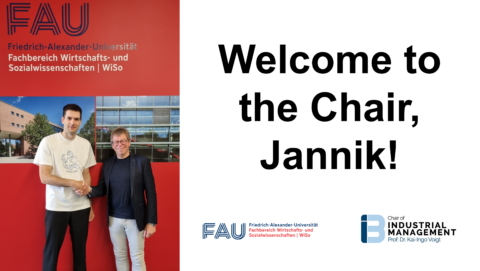 Towards entry "Welcome to the Chair of Industrial Management, Jannik!"